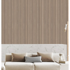 Pannelli Acustici Fonoassorbenti 4pz 60x60cm Decorativi Moderno Rovere Nat. 3D