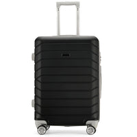 Set 4 Valigie Rigide Nero Trolley Bagaglio con Beauty Case da Viaggio Easy Roll