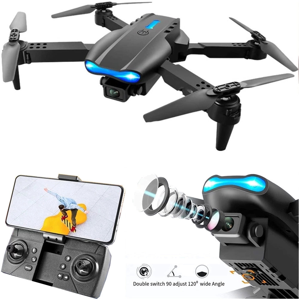 Trade Shop - Drone Pieghevole Con Fotocamera 1080p Telecomando Smartphone Wifi 2.4ghz Q-fa98 -
