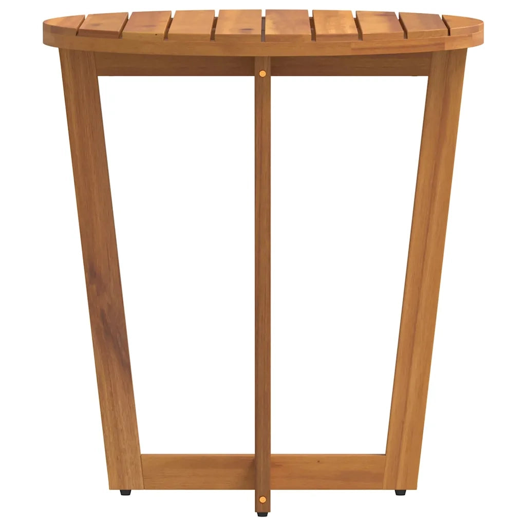 Tavolino da giardino rotondo Ø70x75 cm in Legno Massello di Acacia 4108133