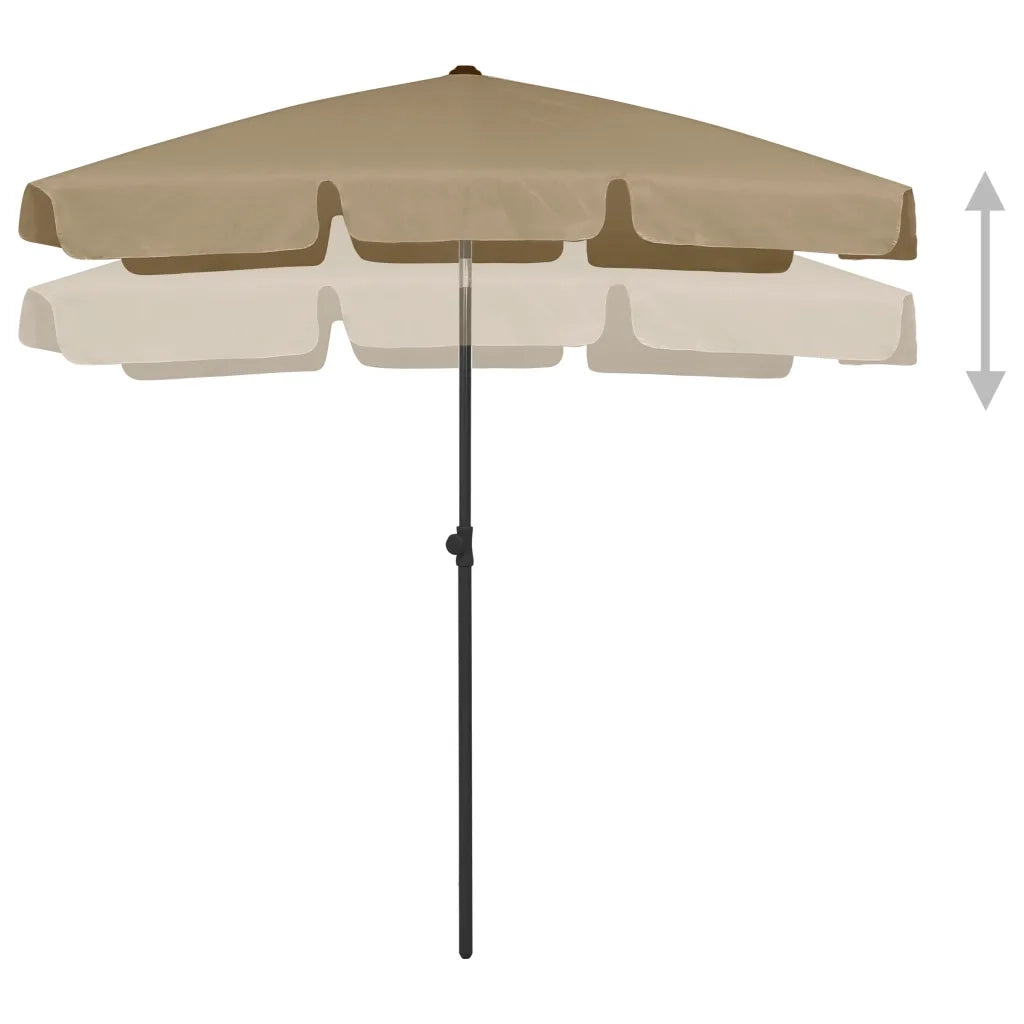 Ombrellone da Spiaggia Tortora 180x120 cm 314722