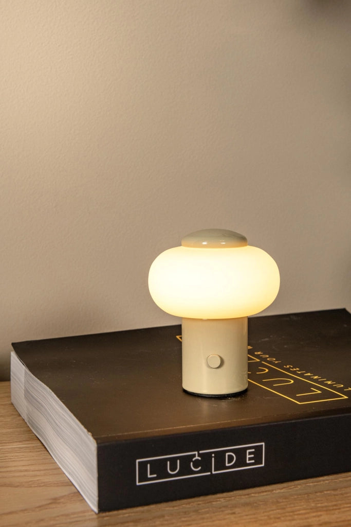 Lampada da tavolo LED wireless GUSTAV crema Lucide