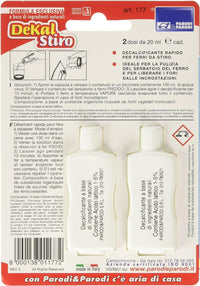 Dekal Decalcificante Ferro da stiro 2pz da 20ml Elimina il Calcare Velocemente