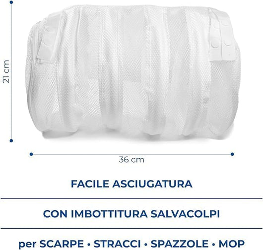 Salva Scarpe Lavatrice Sacco per Proteggere Bucato Salvaguardia la Forma 21x36cm