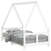 Giroletto per Bambini | Letto Infantile | Lettino Bianco 80x160cm in Legno Massello di Pino