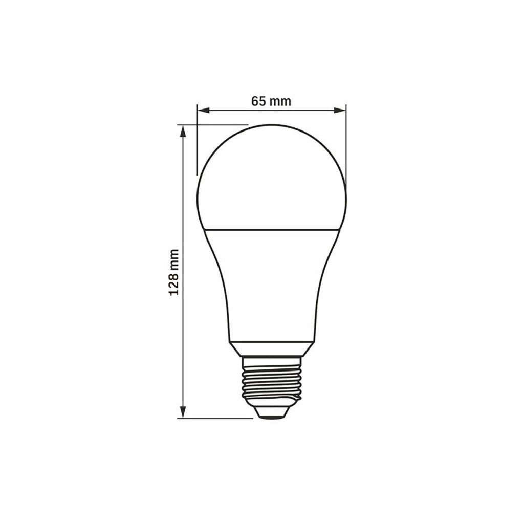 Lampadina LED A65 E27 15W 1520lm/3000K opale Videx