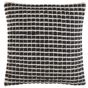 Cuscino decorativi in cotone bianco e nero 45 x 45 cm Fodera per cuscino a quadri con imbottitura in poliestere