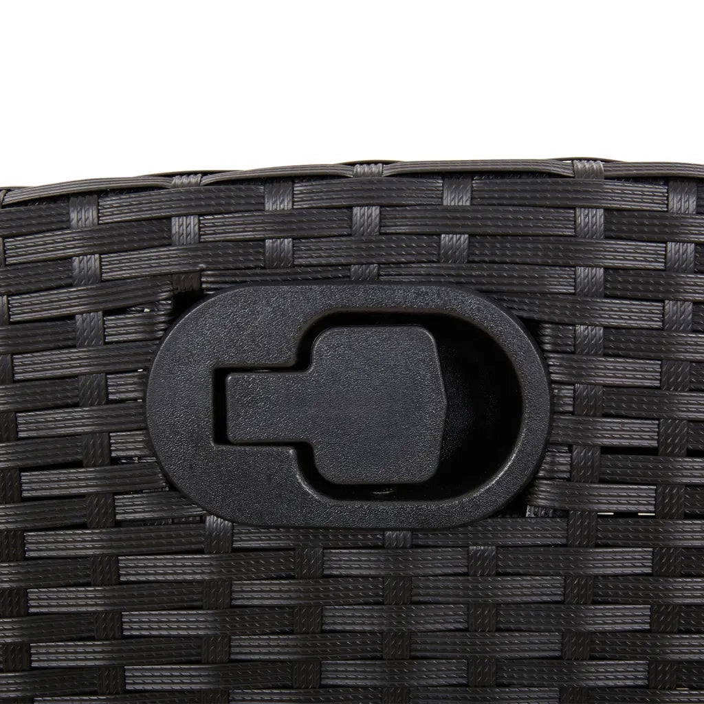 Set da BistrÃ² 3 pz con Cuscini Nero in Polyrattan