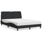 Letto con Materasso Nero 140x200 cm in Vellutocod mxl 91471