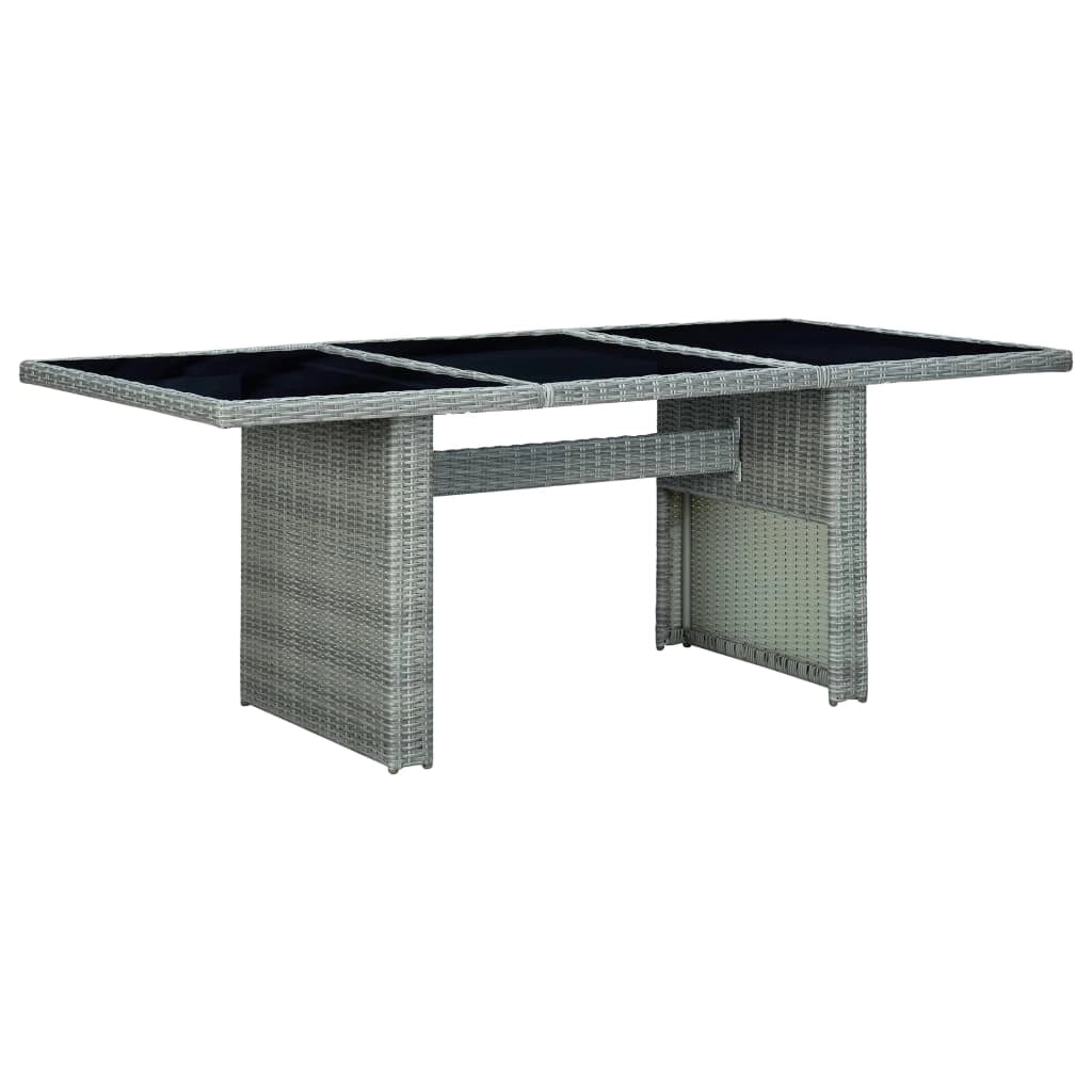 Set da pranzo da 9 pezzi con cuscini resina intrecciata grigio chiaro 02_0014640