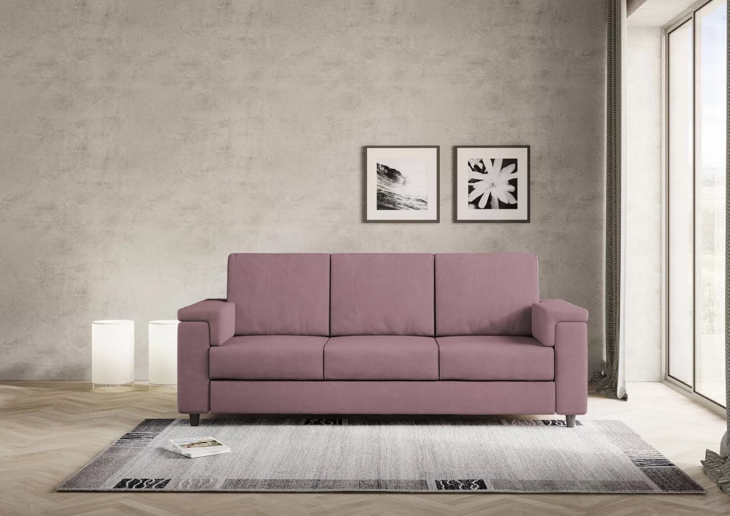 Divano marrak 3 posti (tre sedute da 60cm) misure esterne l.208cm | prugna - Mobili 2G