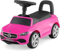 Mercedes Benz Macchinina Cavalcabile a Spinta per Bambini, Auto da Gioco con Volante Clacson e Suono, Spazio di Archiviazione, Auto a Spinta per bambini 1-3 Anni (Rosa)