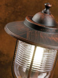 Lampada sospensione da esterno pezzi 3 modello porto color ruggine cm 34