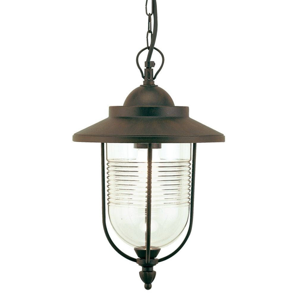 Lampada sospensione da esterno pezzi 3 modello porto color ruggine cm 34