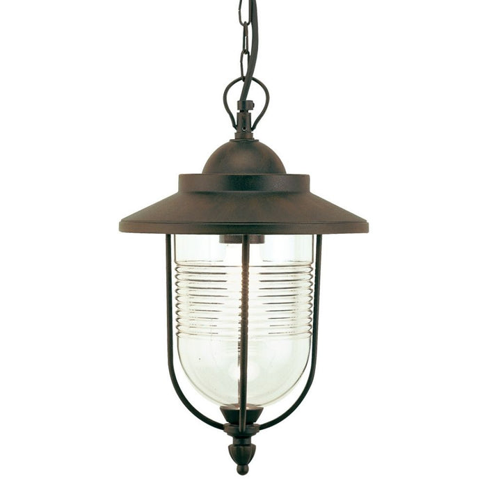 Lampada sospensione da esterno pezzi 3 modello porto color ruggine cm 34