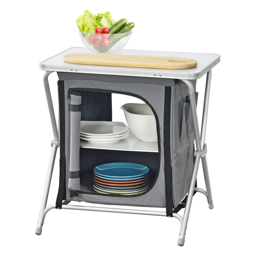 Mobile da cucina pieghevole da esterno Tullinge 64 x 60 x 45 cm grigio 03_0008671