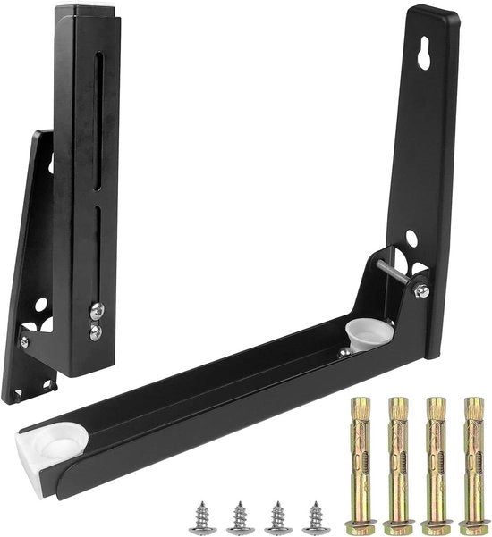 Ottimizzatore Magnetron RVS Opvouwabile con Sostegno per Wandplank Uitschuifbar Pack da 2 Accessori per Cucina in Acciaio Inox