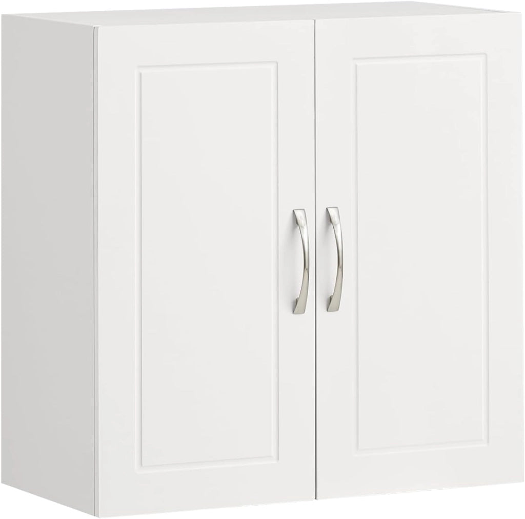 Armadietto pensile da bagno Mobile da parete per il cucina con due ante bianco L60*P30*A60 cm FRG231-W