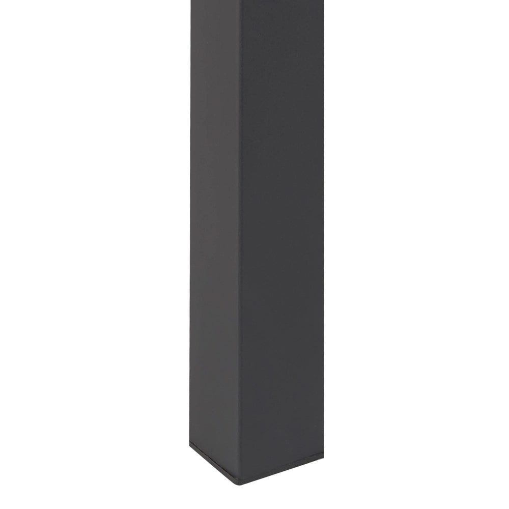 Tavolo da Pranzo Allungabile Gambe in Metallo Nero 120/160 x 80 cm Meccanismo Tradizionale Finitura Laccata Lucida