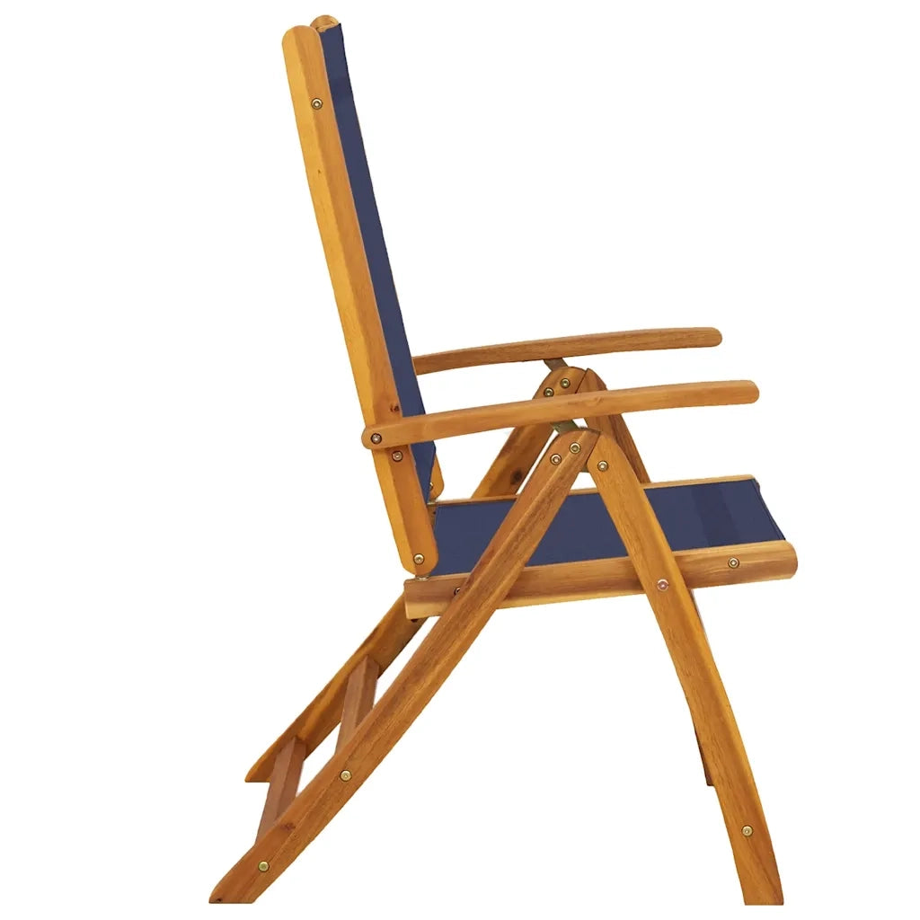 Sedie da Giardino Pieghevoli 2 pz Massello Acacia e Textilene 4008422