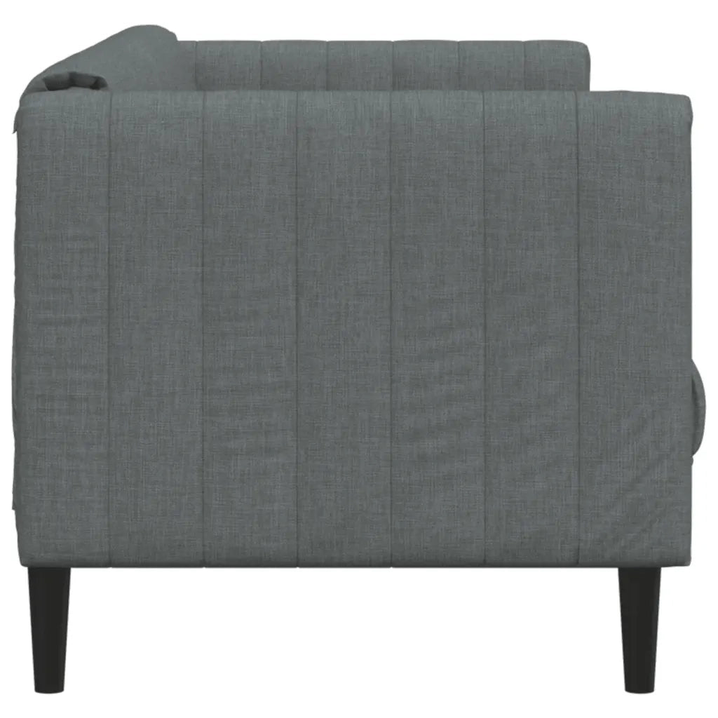 Divano | Divano da soggiorno | Sofa a 2 Posti Grigio Scuro in Tessuto