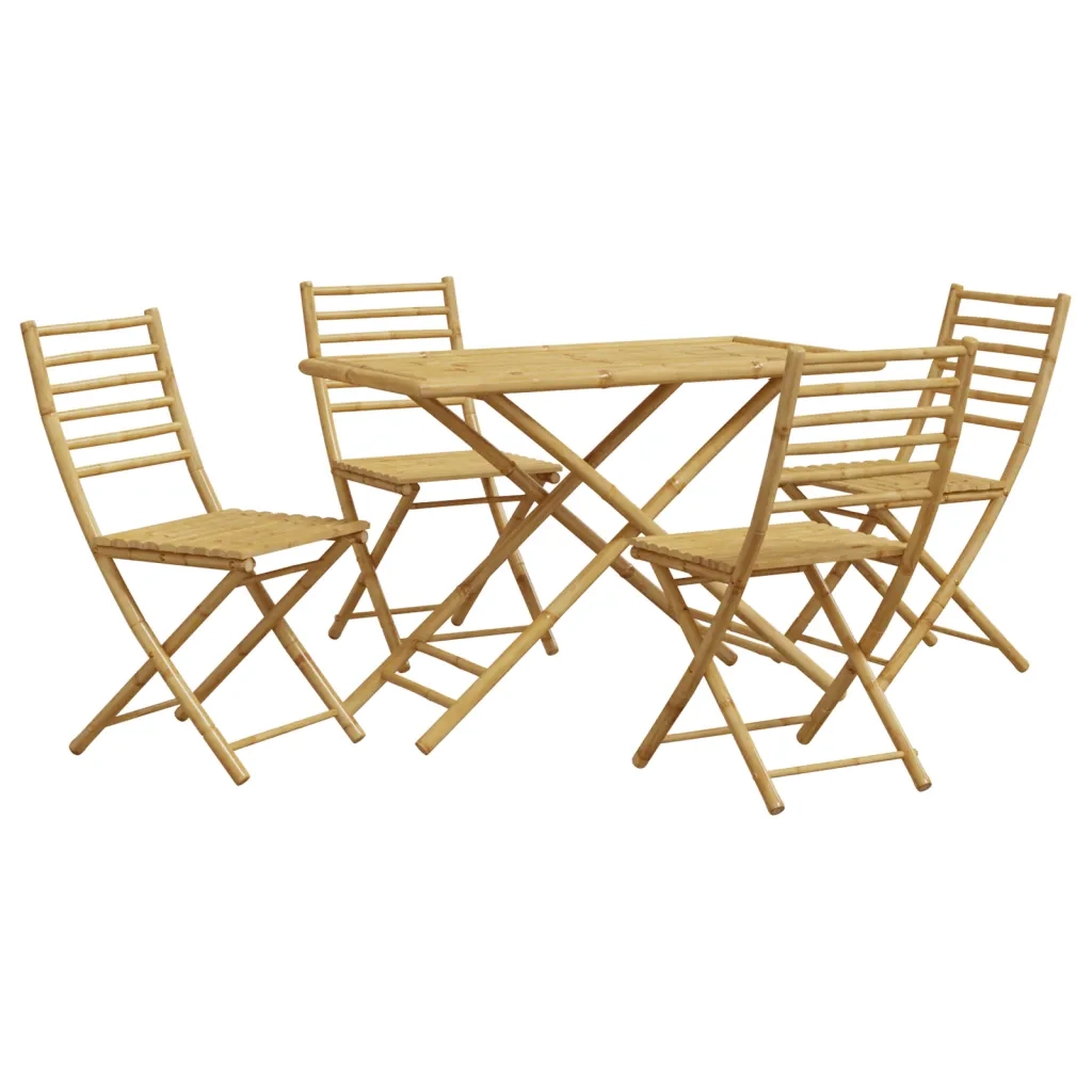 Set da Pranzo da Giardino 5 pz | Set Salotto da Giardino in Bamb¨´