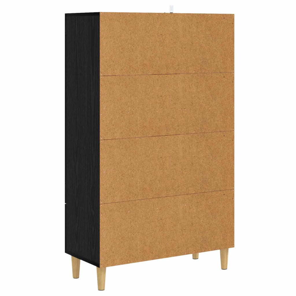 Credenza Rovere Nero 70 x 31 x 115 cm Legno ingegnerizzato 8009851