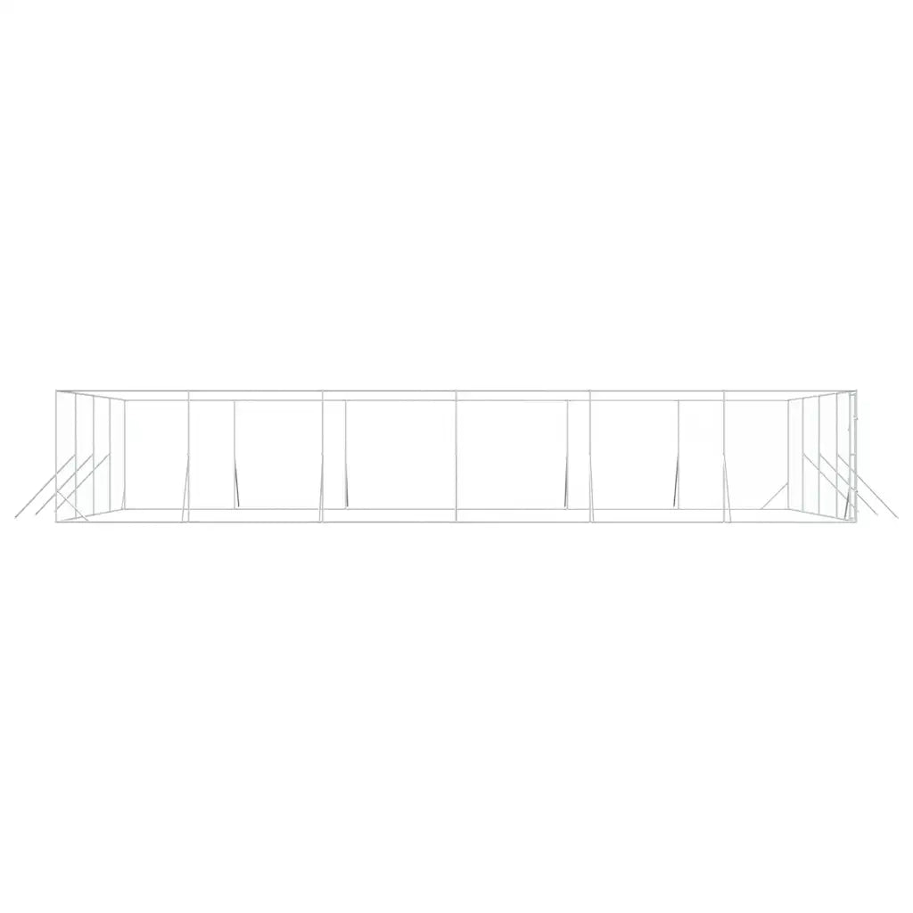 Cuccia per Cani da Esterno Argento 8x12x2 m in Acciaio Zincato 3190465