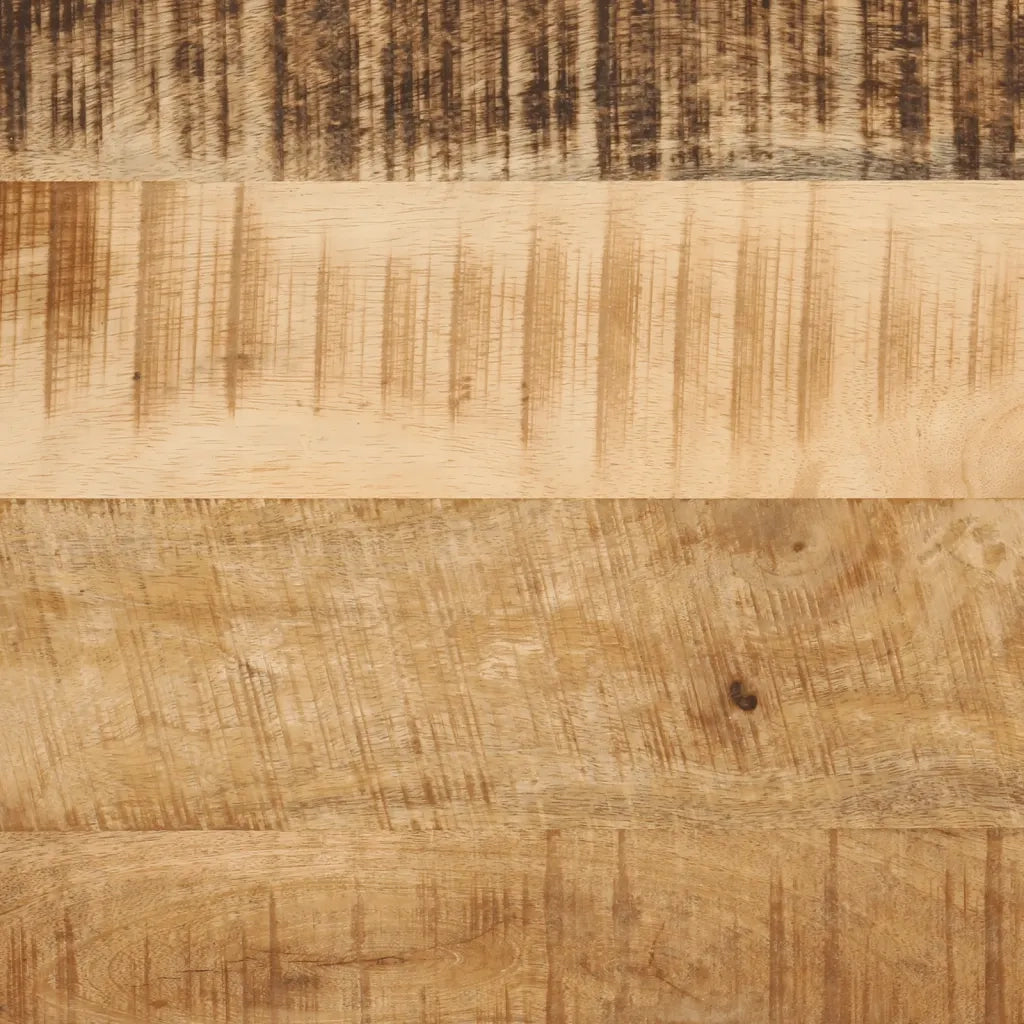 Tavolini a Incastro 3 pz in Legno Massello di Mango e Ferro 358569
