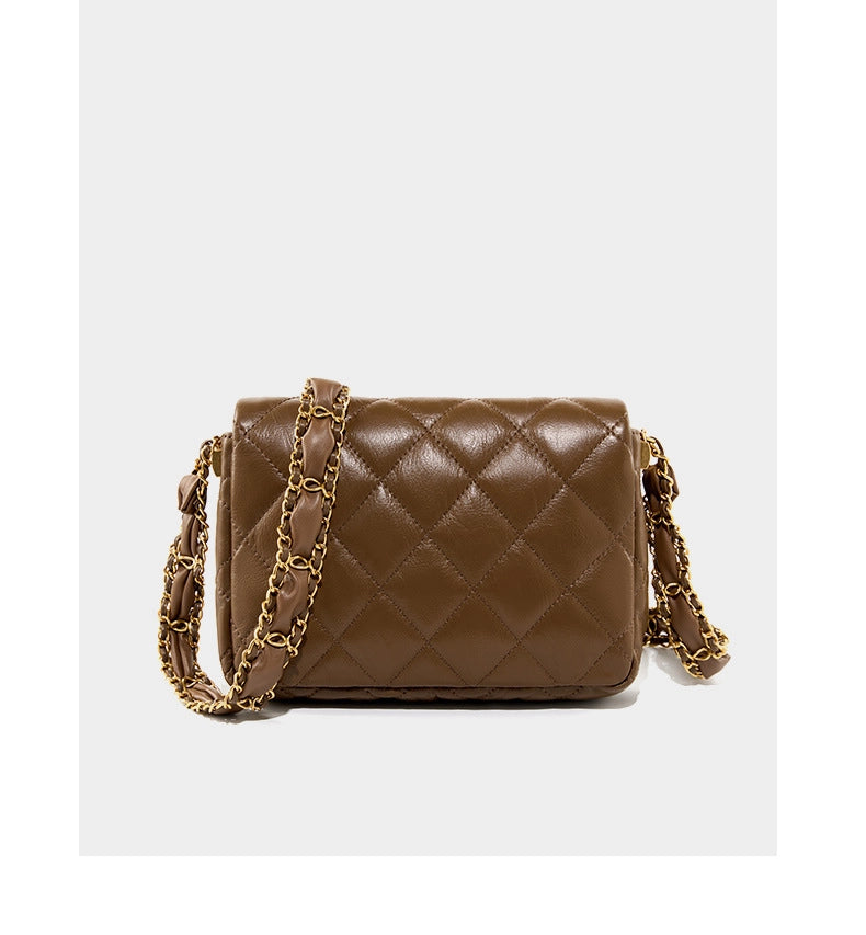 Borse a tracolla da donna in vera pelle, modello Hobo, colore marrone