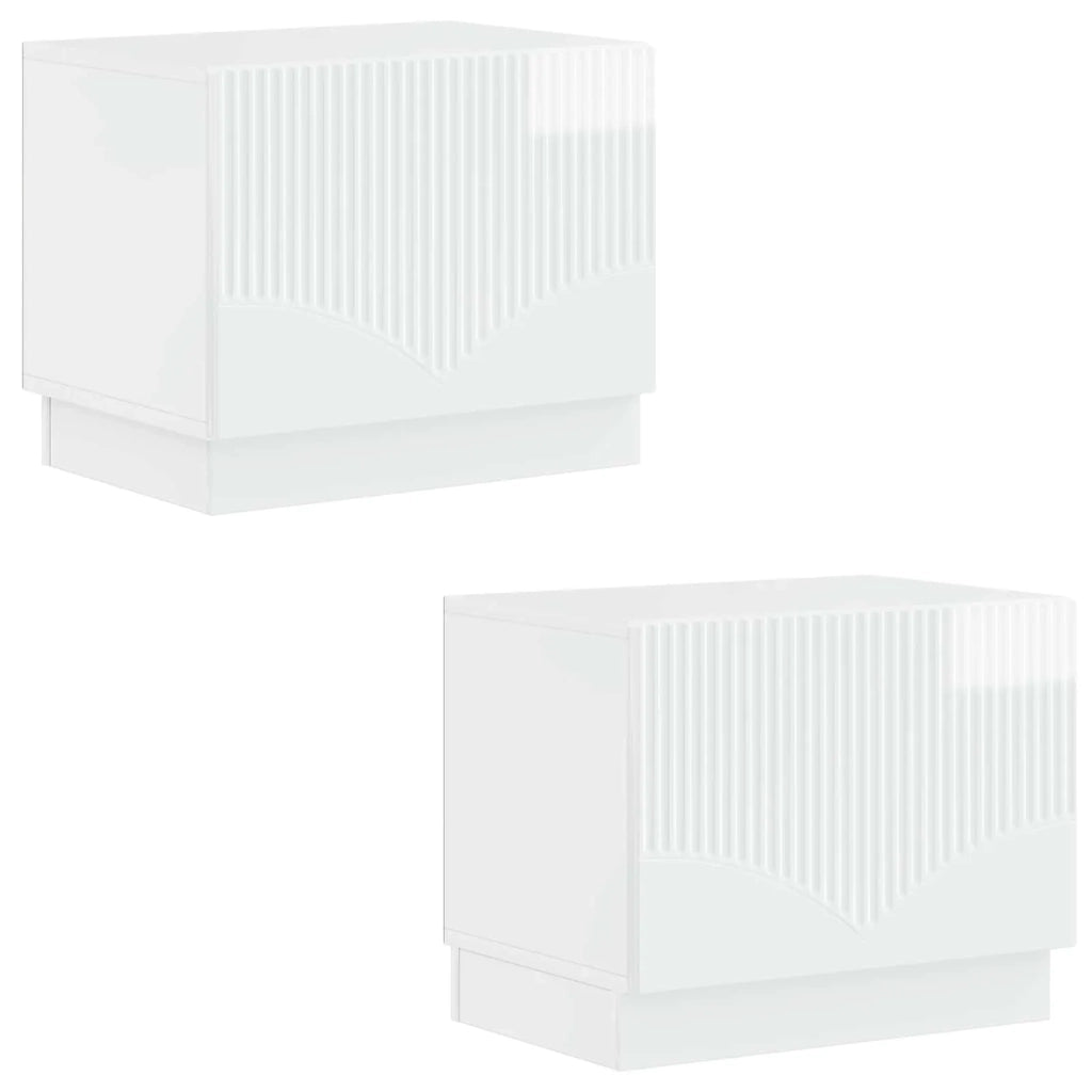 Mobile TV Bianco Lucido Legno ingegnerizzato 897339