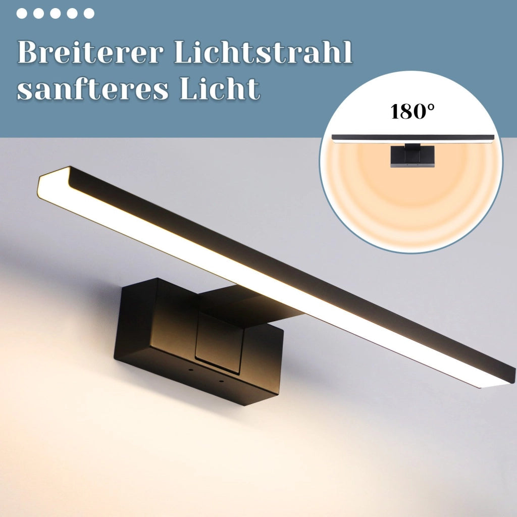 ZMH Lampada da specchio per bagno a LED nera 40CM IP44 bianco neutro Applique da parete per cantina