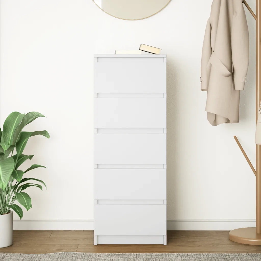 vidaXL Credenza con Cassetti Bianco 37,5x35x99 cm in Legno Multistrato