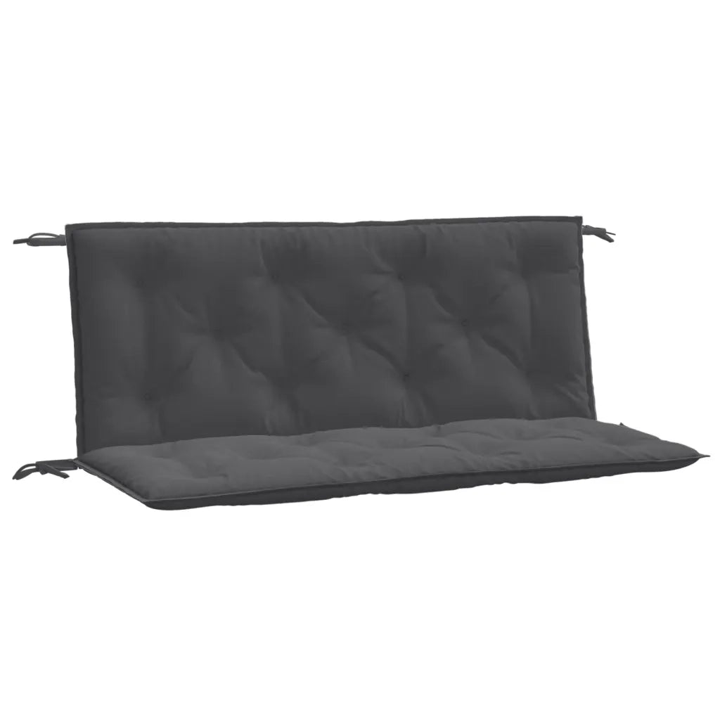 Cuscini Panca Giardino 2pz Antracite MÃ©lange 120x50x7cm Tessuto