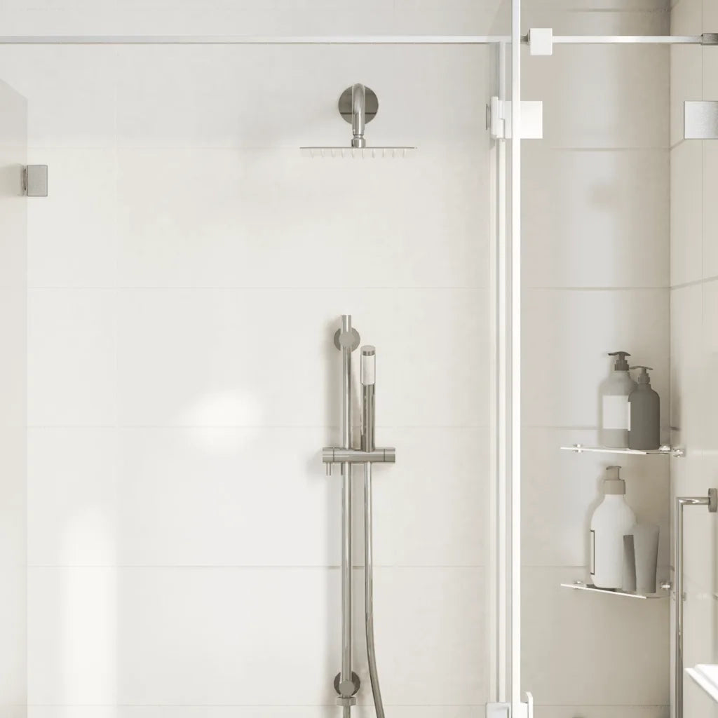 vidaXL Testa Doccia a Pioggia in Acciaio Inox 304 20x20 cm Quadrata