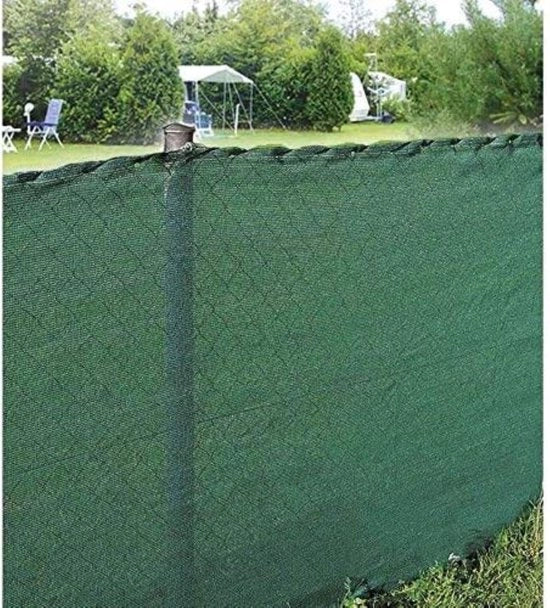 Foglia di protezione visiva, protezione da intrusioni, verde, tessuto rinforzato, 150 g/m², rotolo 10 x 1,50 m, di polietilene