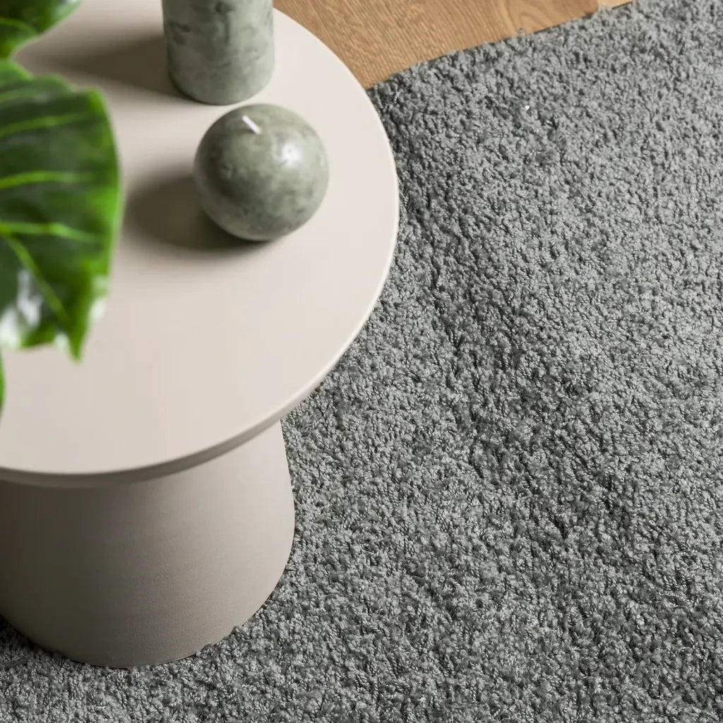 Tappeto Shaggy PAMPLONA a Pelo Lungo Moderno Verde 160x160 cm