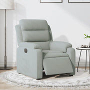 Poltrona Elettrica Reclinabile Grigio Chiaro in Vera Pellecod mxl 108864