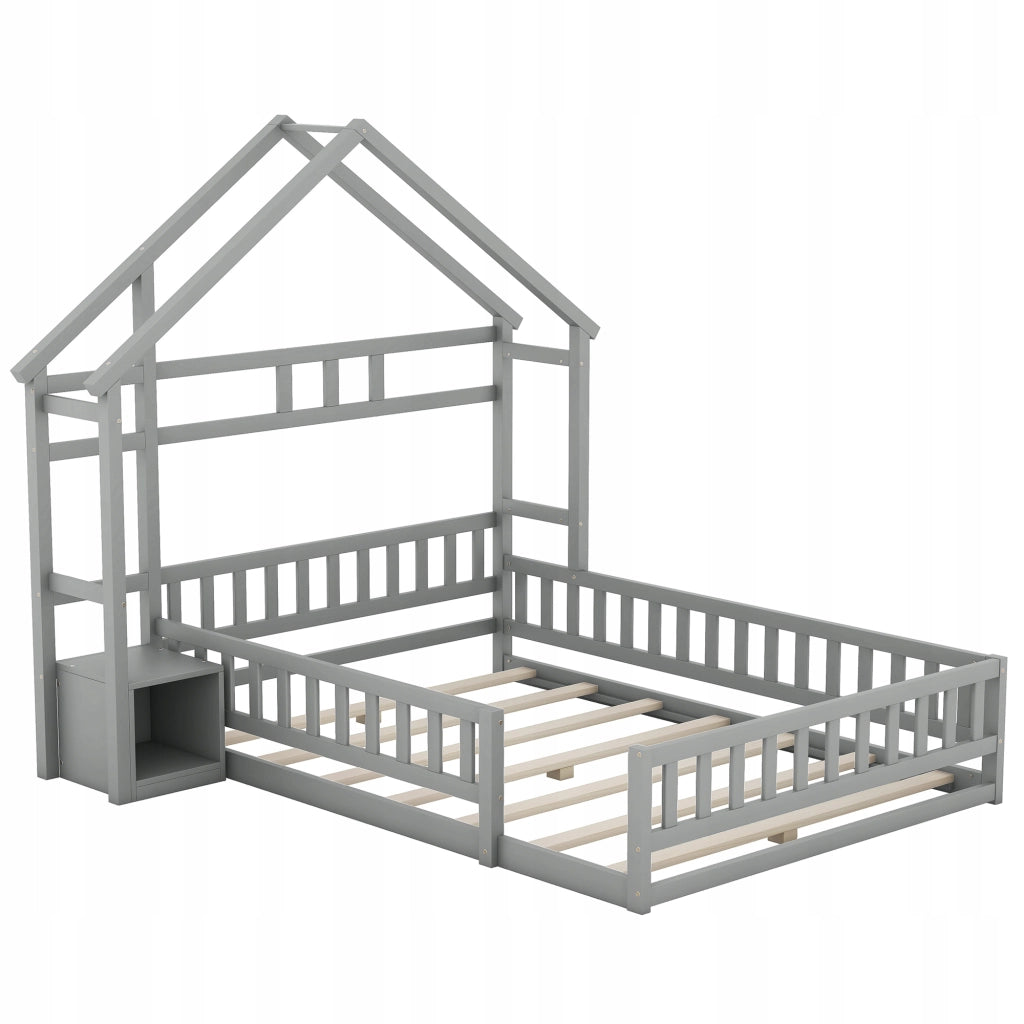 Letto singolo per bambini - Xylo - 140x200 cm - Grigio