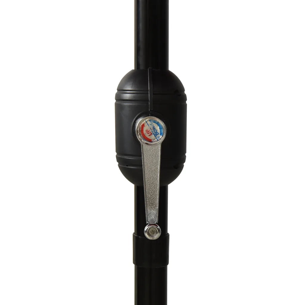 Ombrellone a Sbalzo 3 Livelli-Ombrello da giardino Palo Alluminio 3 m Nero