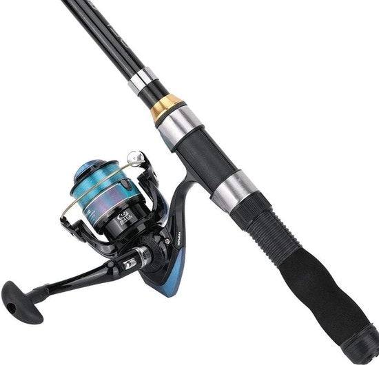 Zeehengel Portatile - Piccolo e Leggero per Viaggi - Hengel Telescopico per Pesca di Mare e Dolceacqua con Attrezzatura di Pesca - Forel e Bassa Cattura
