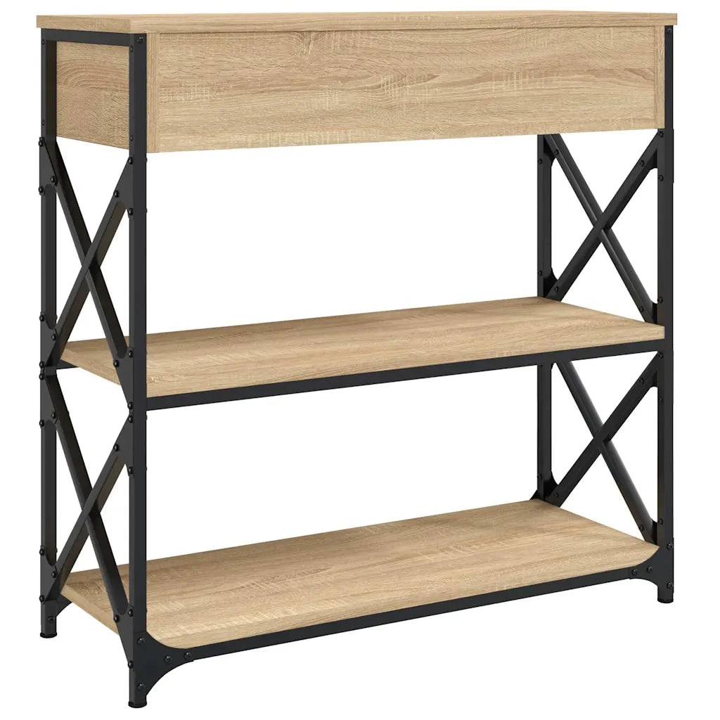 Tavolino Consolle | Tavolo d'Ingresso Rovere Sonoma 75x28x75cm in Legno Multistrato