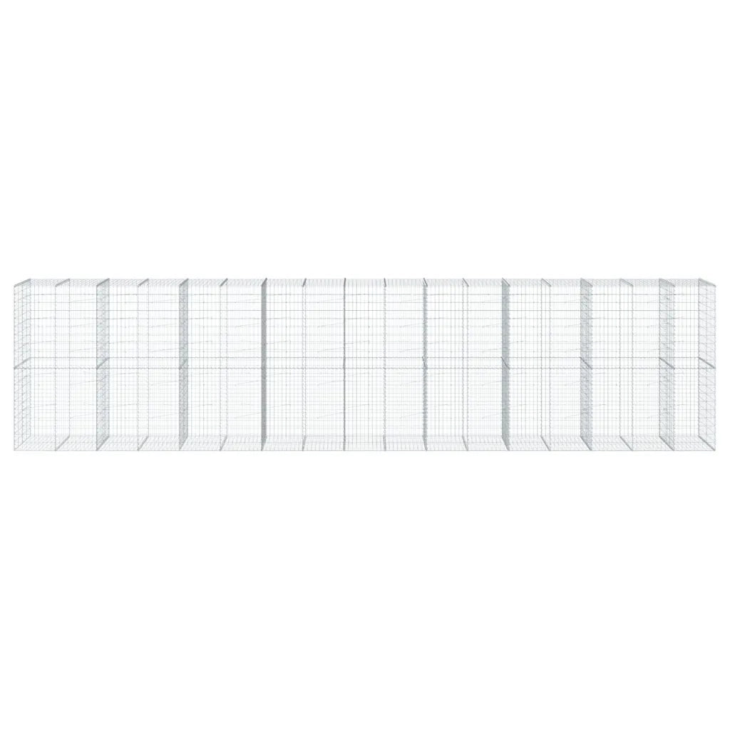 Cesto Gabbione con Copertura 850x100x200 cm in Ferro Zincato