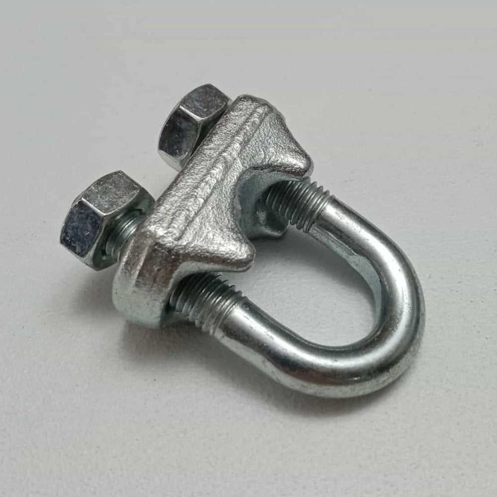 Robur morsetto zincato a cavallotto da 5mm per fune - 2pz