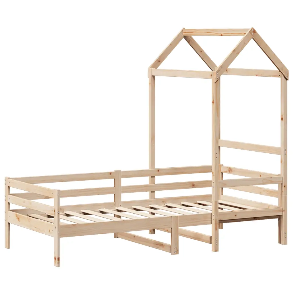 Dormeuse con Tetto 80x200 cm in Legno Massello di Pino 3282188