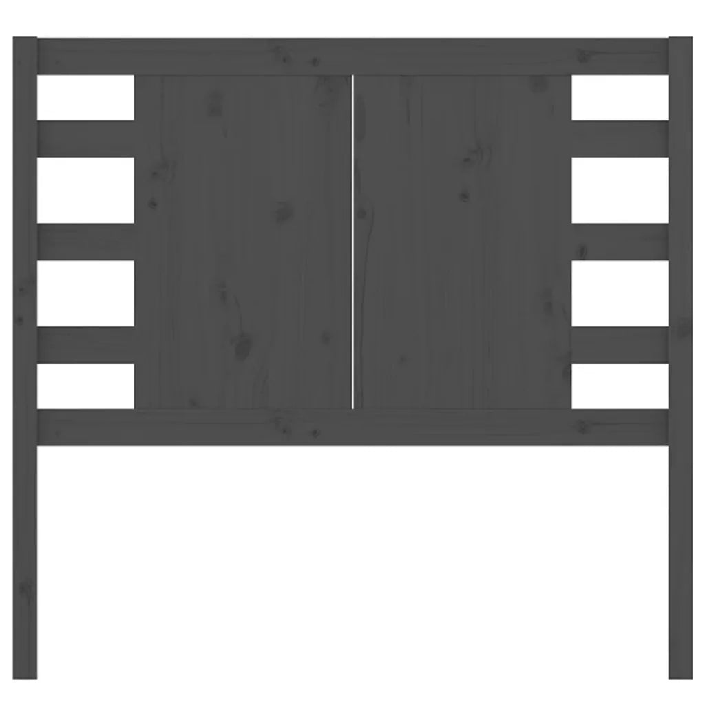 Testiera per Letto Grigia 81x4x100 cm in Legno Massello di Pino 818747