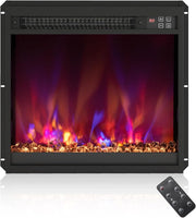 Caminetto Elettrico da Incasso, Inserto Camino Elettrico con Riscaldamento 1500W, Telecomando, Timer 0,5-9H, Effetto Fiamma Regolabile, Termostato e Protezione da Surriscaldamento (49x12x45cm)