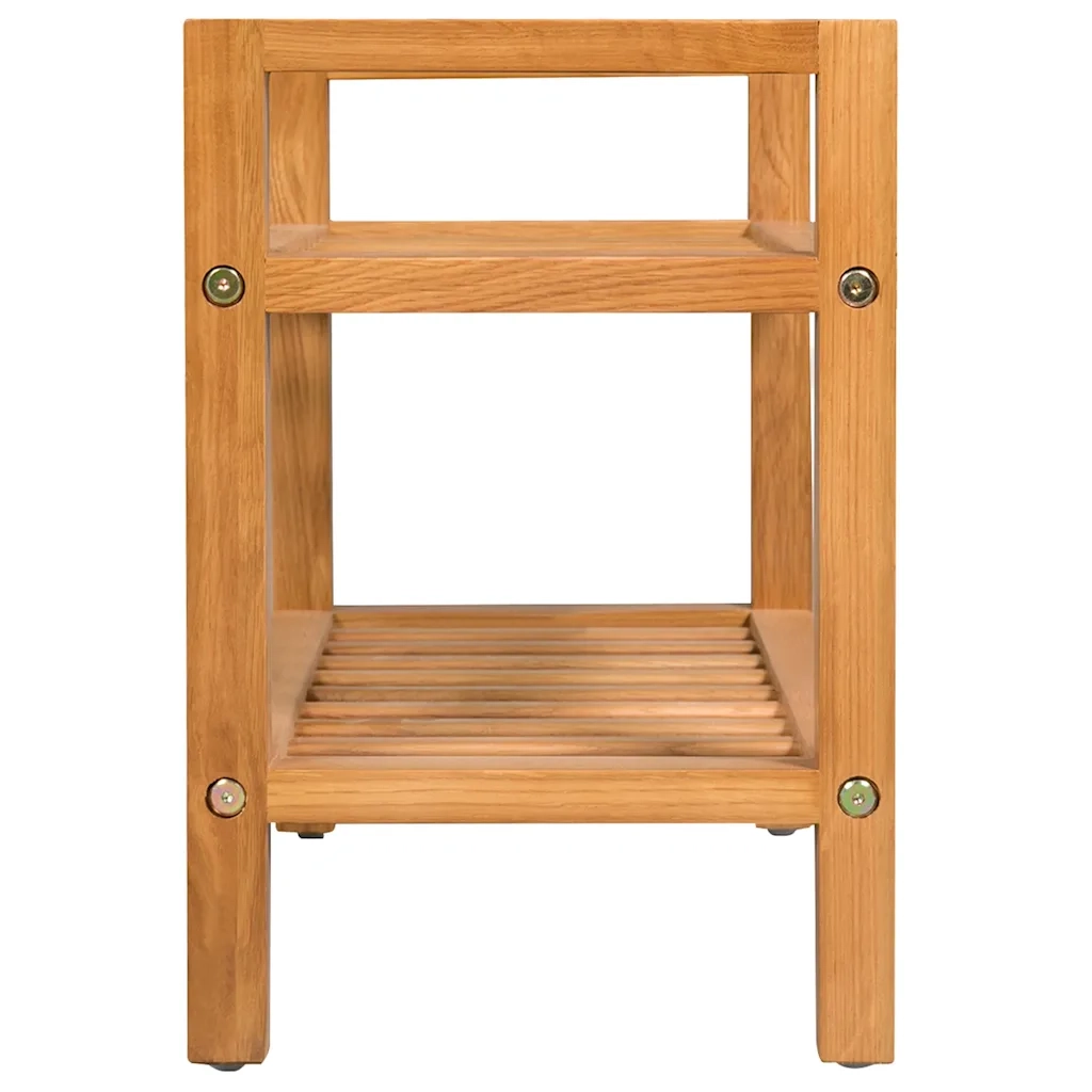 Scarpiera con 2 Ripiani-Scaffale per scarpe 50x27x40 cm in Massello di Rovere