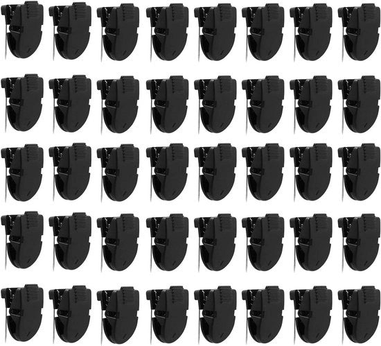 Set di 40 Viti di Plastica per Parete di Pannelli di Carta - Applicatori di Pressione per Quadri - Supporti per Fotografie - Accessori per Ufficio - Nero - Ospitare Documenti - Note