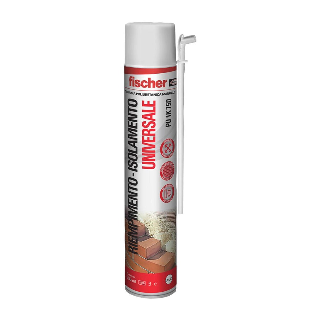 SCHIUMA POLIURETANICA ESPANSA UNIVERSALE MULTIUSO PER USO MANUALE - 750 ML  - FIS